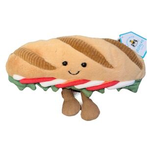 100% Authentic Jellycat Amuseables Caprese Baguette ~NEW W/ TAGS